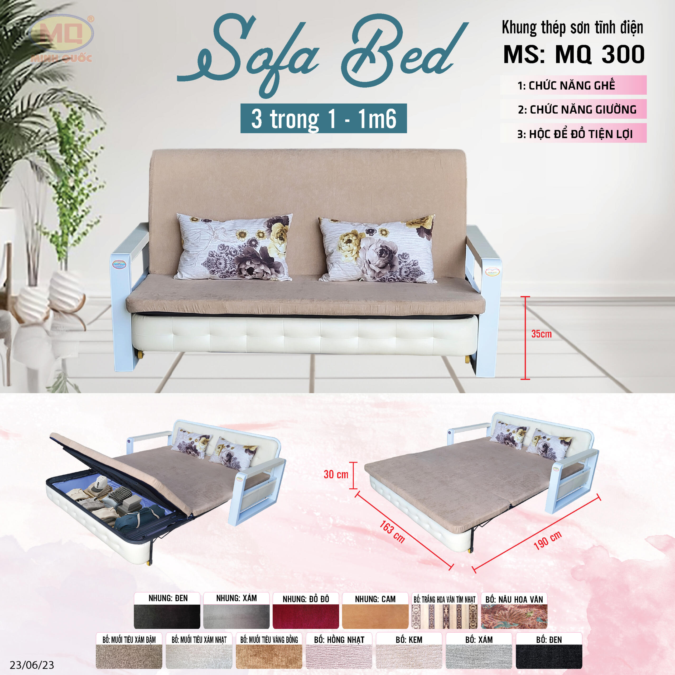 khong gia - Sofa bed 3 in 1 - 1M6-03