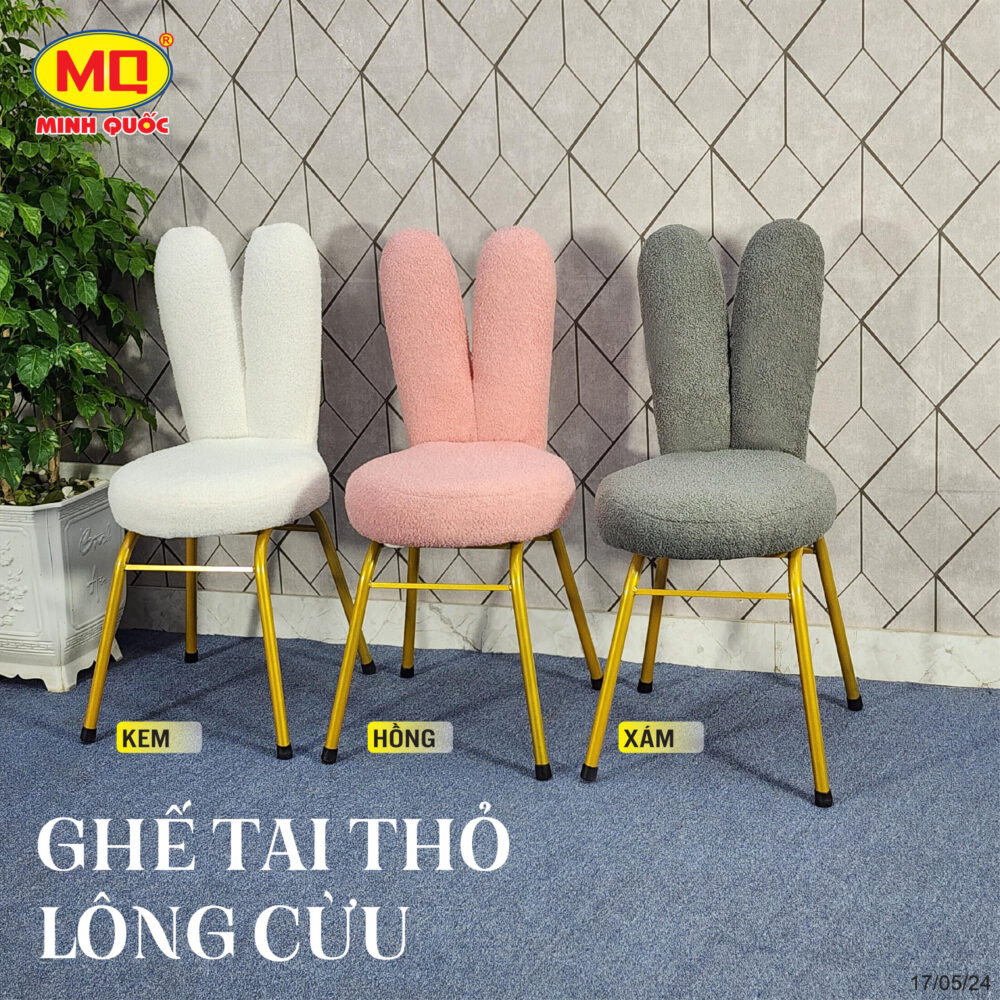 Ghế Tai Thỏ Lông Cừu