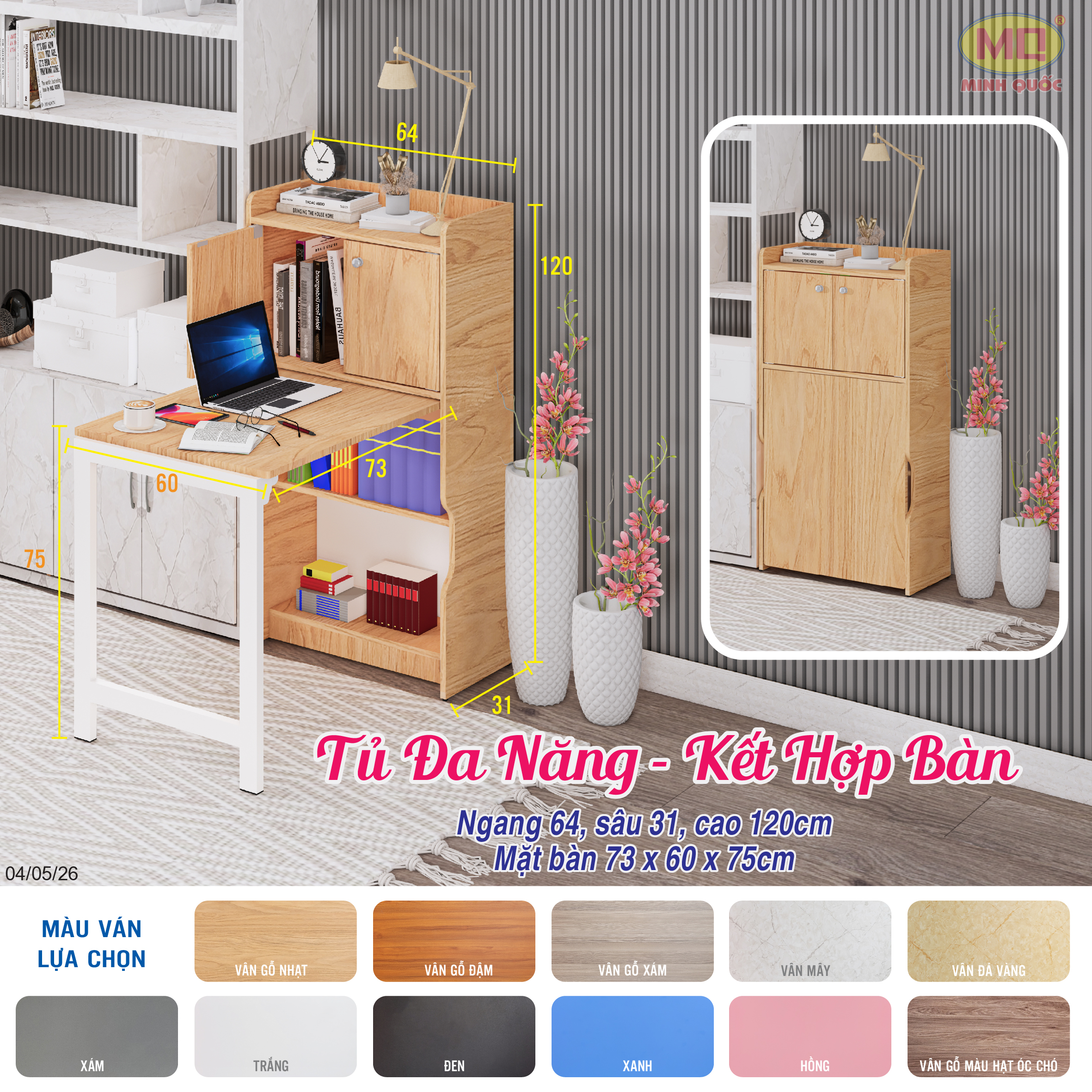 Tủ đa năng - Kết hợp bàn