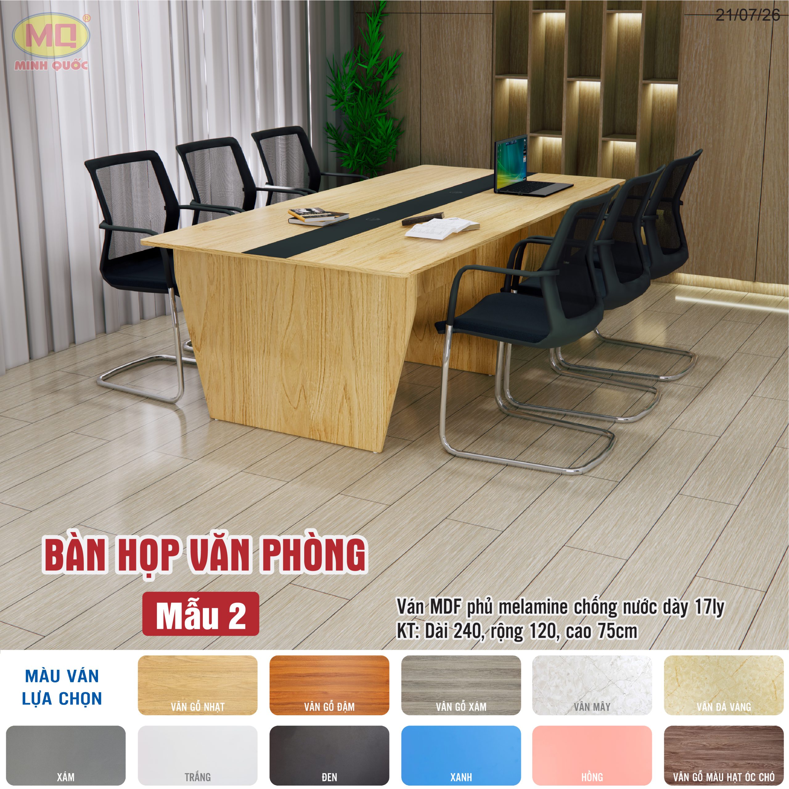 BÀN HỌP VĂN PHÒNG - MẪU 2
